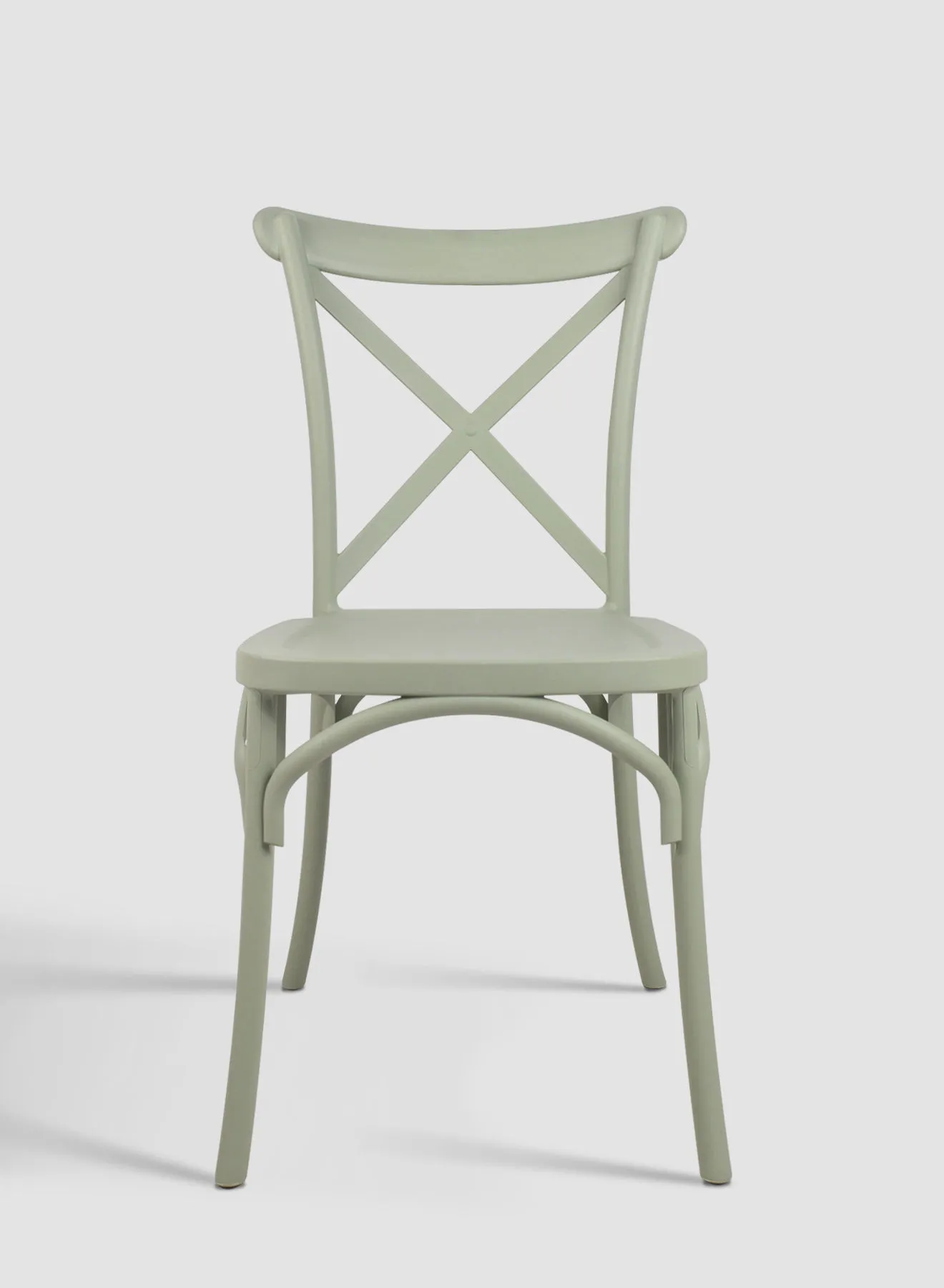 ebb & flow Dining Chair Luxurious - In Sage Green Plastic Chair Size 55 X 49 X 91