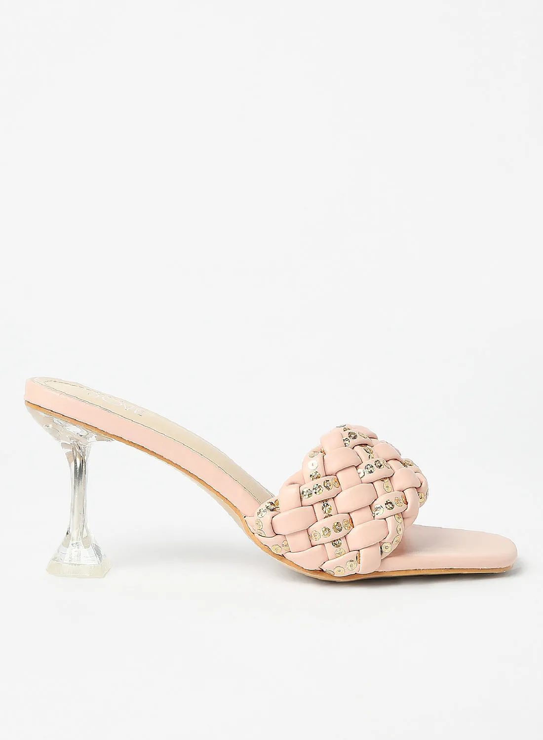 Jove Fashionable Heeled Sandals Beige/Gold
