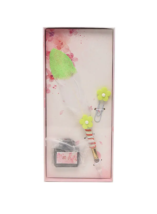 Dollar Plus Ink Pen And Paper Clip Gift Set For Kids multicolour