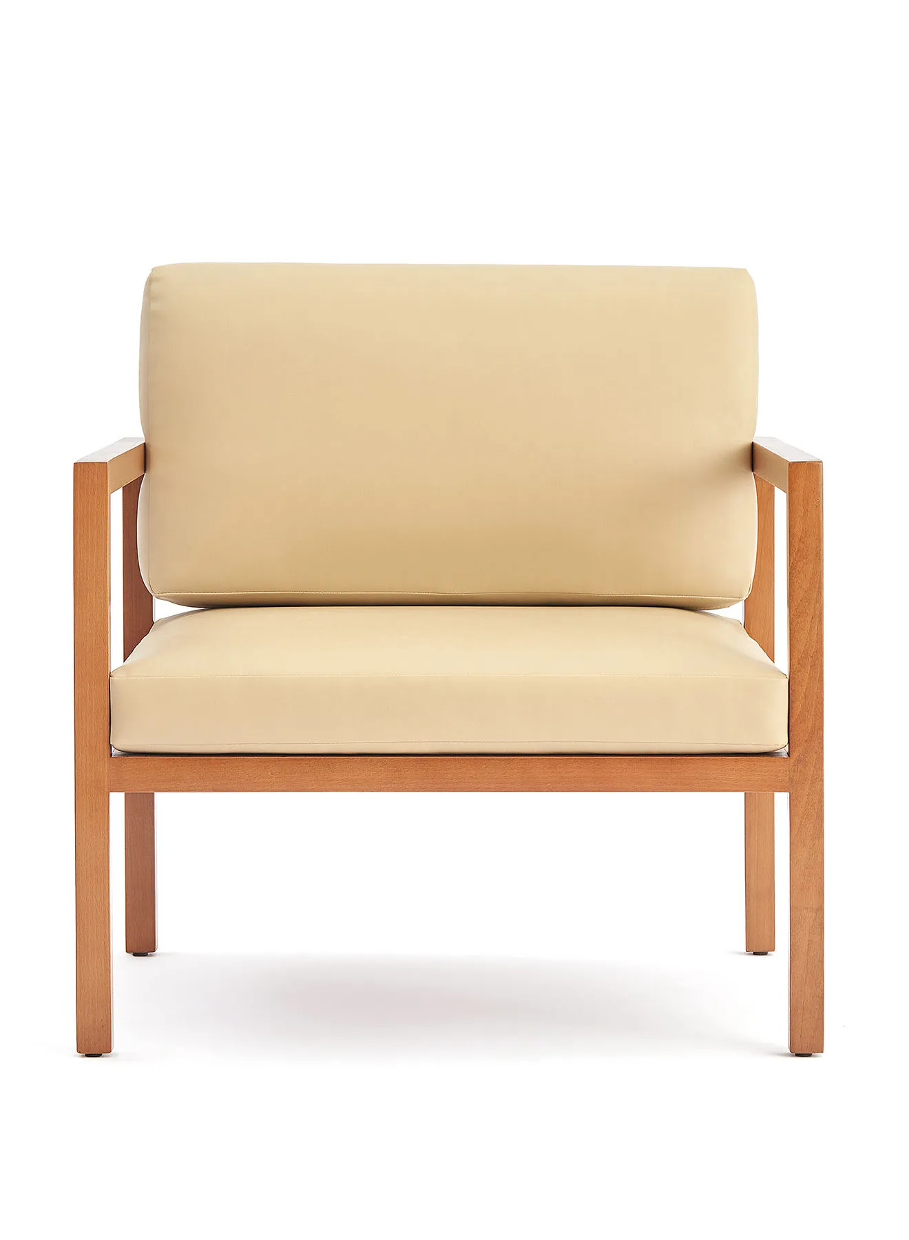 ebb & flow Armchair Luxurious - In Beige Wooden Chair Size 762 X 740 X 735
