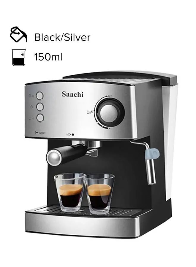 Saachi Autocut Coffee Maker 150 ml 850 W NL-COF-7056 Black/Silver