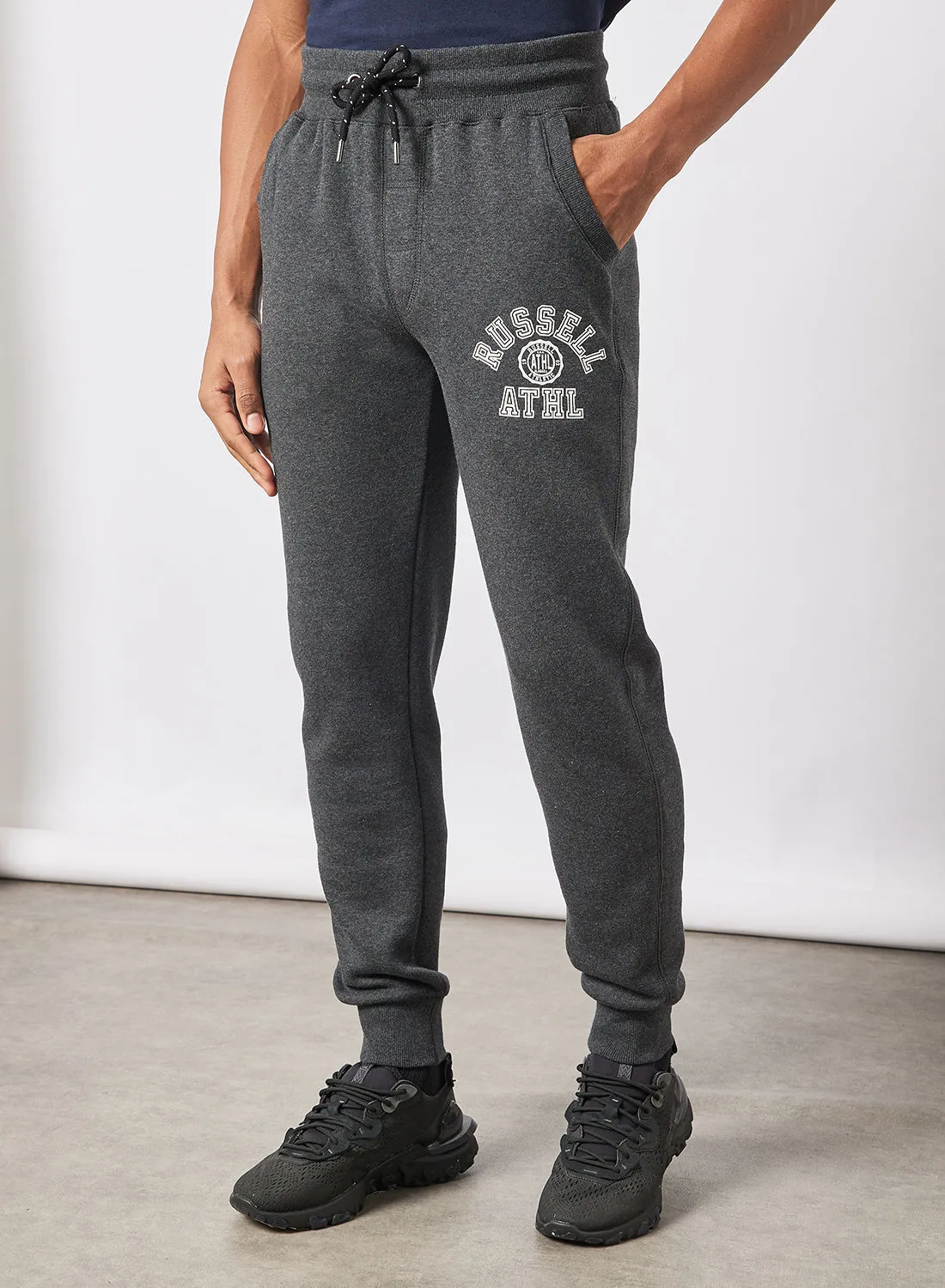 Russell Athletic Slim Fit Logo Sweatpants Grey