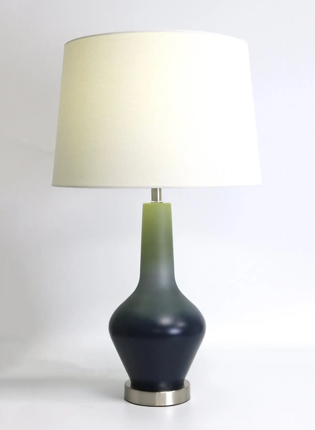 ebb & flow Modern Design Glass Table Lamp Unique Luxury Quality Material for the Perfect Stylish Home RSN71040 Green 15 x 24.5