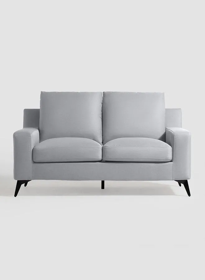 Switch Sofa - Upholstered Fabric Silver Wood Couch - 153 X 82 X 82 - 2 Seater Sofa Relaxing Sofa