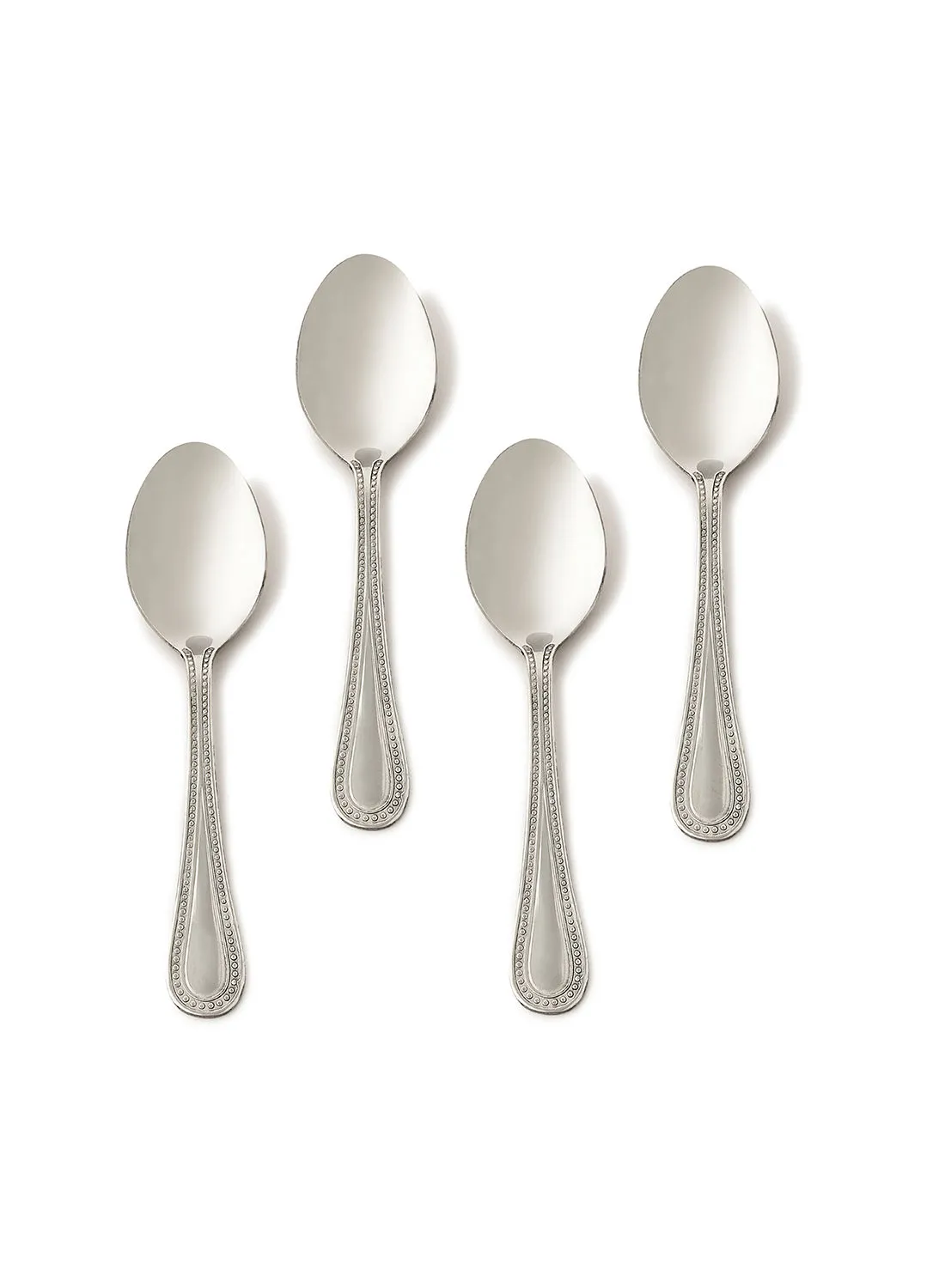 noon east 6 Piece Tablespoons Set - Made Of Stainless Steel - Silverware Flatware - Spoons - Spoon Set - Table Spoons - Serves 6 - Design Silver Spade