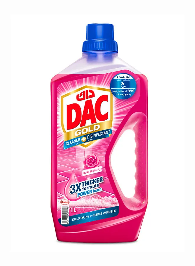 Dac Gold Multi Purpose Disinfectant And Liquid Cleaner With 3X Thicker Formula Rose Rose 1Liters