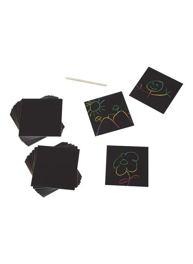 Melissa & Doug Rainbow Mini Scratch Art Notes (Box of 125) 8.47x8.77x12.21cm