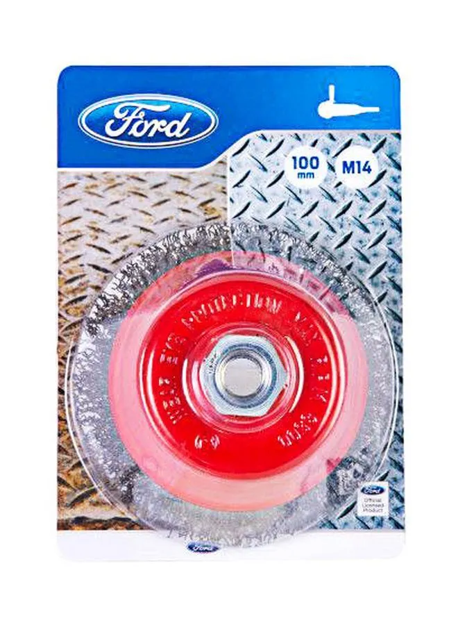 Ford Twisted Steel Wire Cup Brush Red/Silver 100millimeter