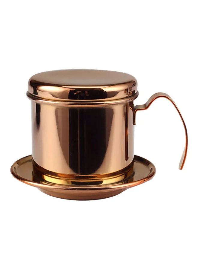 Amal Vietnamese Coffee Maker - Made Of Stainless Steel - Coffee Pot Brewing Drip Coffee Maker - Espresso - Coffee Pot - Rose Gold