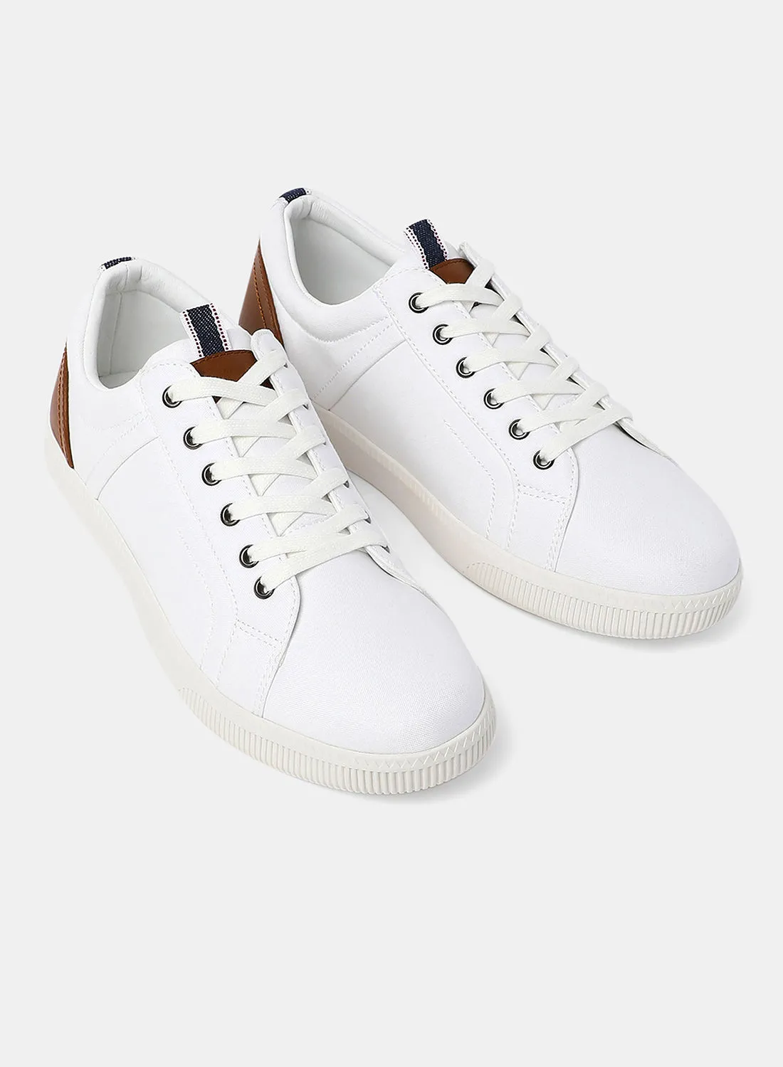 Athletiq Low Top Sneakers White/Brown