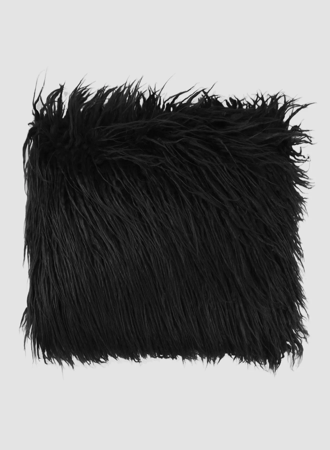 ebb & flow Faux Fur Cushion, Unique Luxury Quality Decor Items for the Perfect Stylish Home Black 50 x 50cm