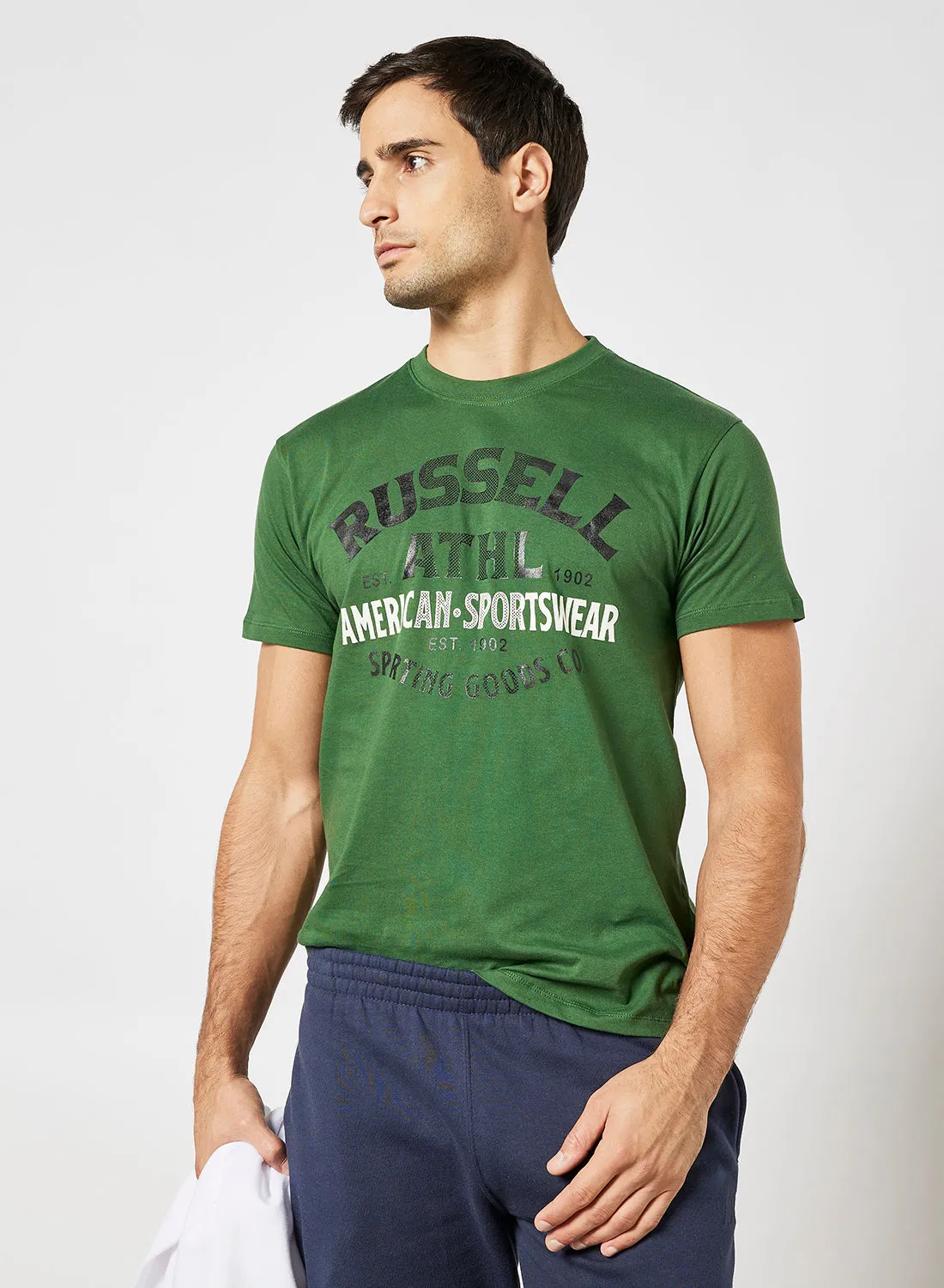 Russell Athletic Contrast Logo T-Shirt Green