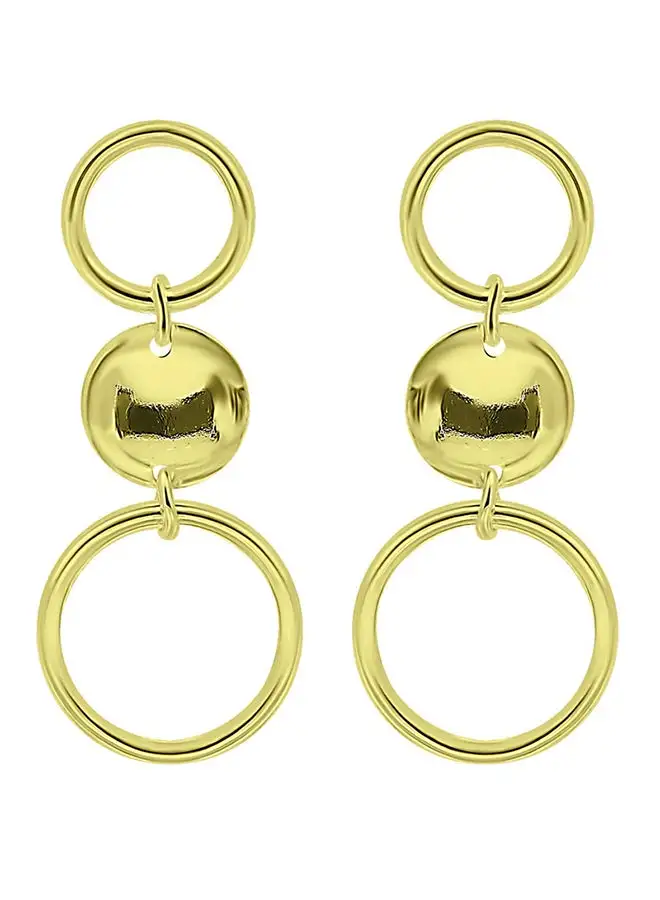 Aila Elegant Design Brass Tube Dangle Earrings