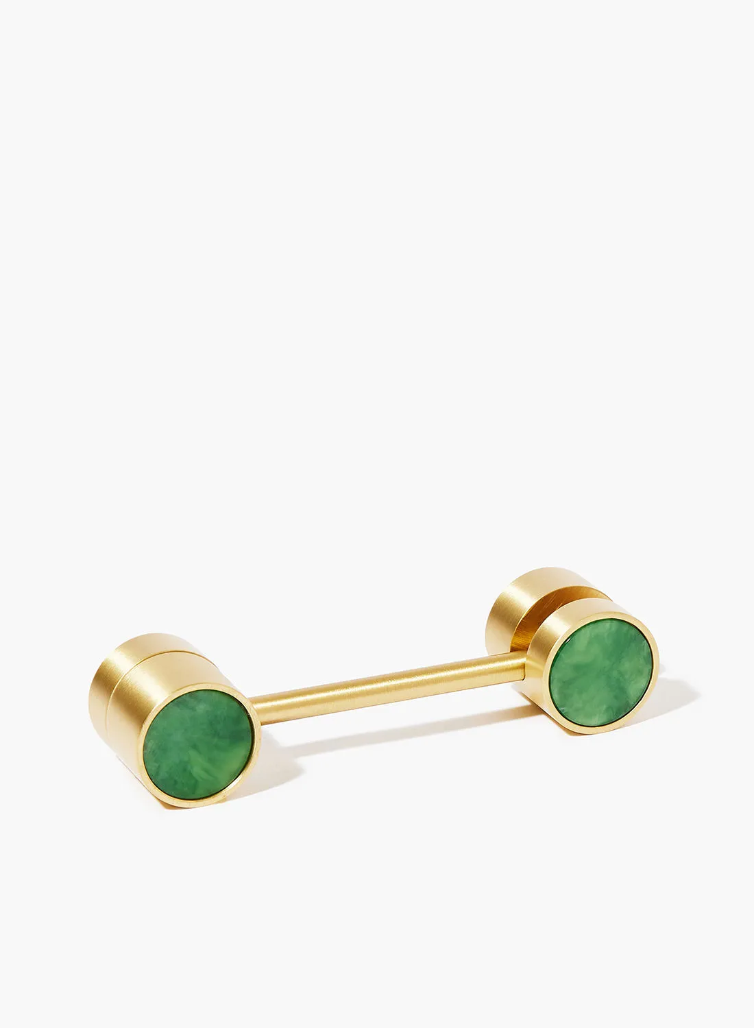 Amal Nordic Style Cabinet Drawer Pulls Knob Latch Dark Green/Brass 84 x 26 x 28millimeter