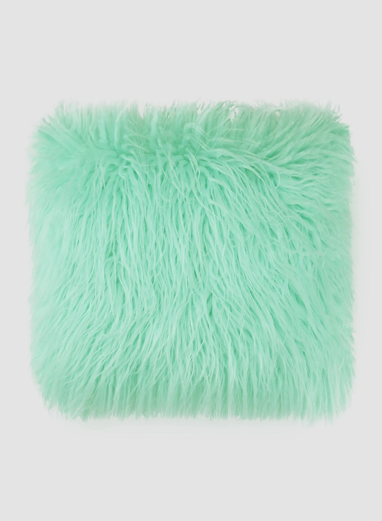 ebb & flow Faux Fur Cushion, Unique Luxury Quality Decor Items for the Perfect Stylish Home Green 50 x 50cm