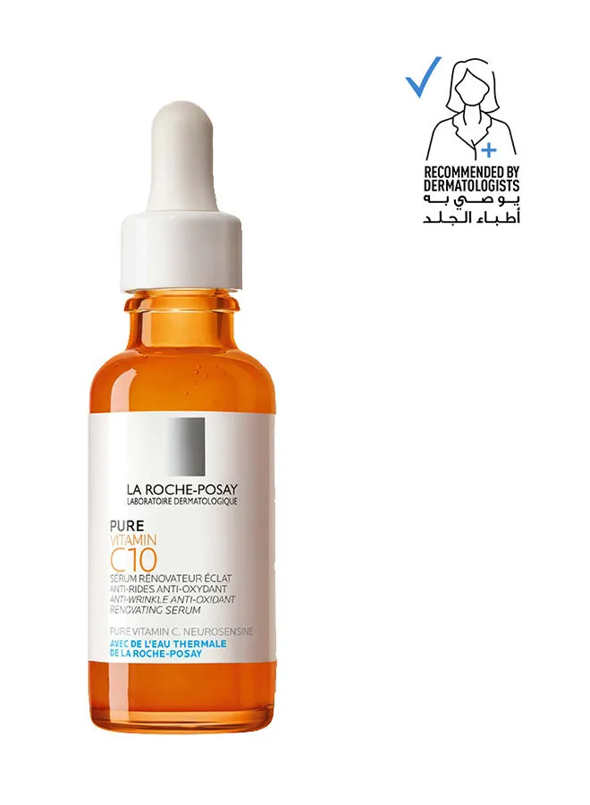 LA ROCHE-POSAY 10% Pure Vitamin C Anti Aging Face Serum For Wrinkles 30ml