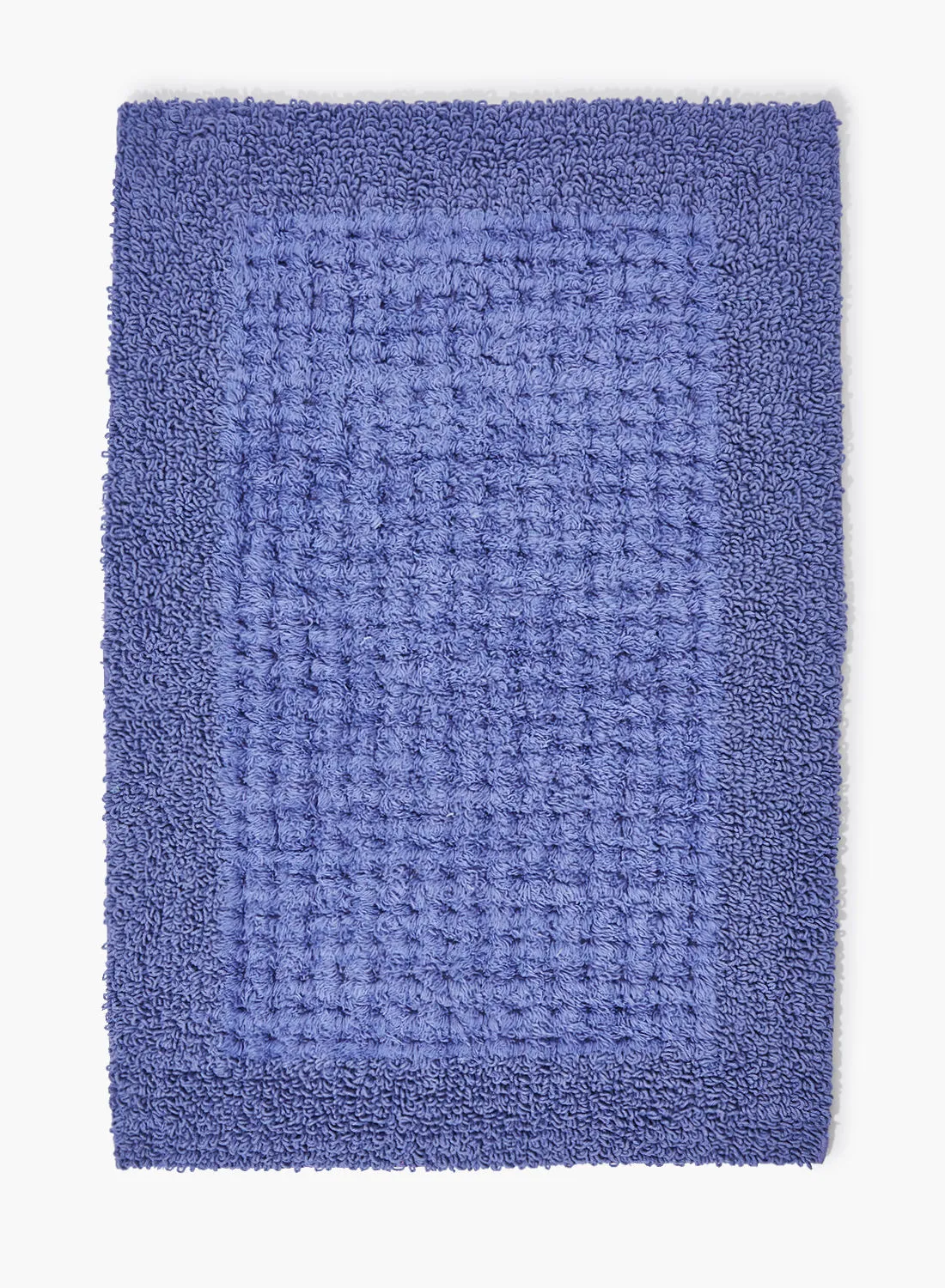 Amal Bath Mat - 100% Cotton 1720 GSM - Home Essential Bathroom Mat Reversible Periwinkle 50 x 80cm