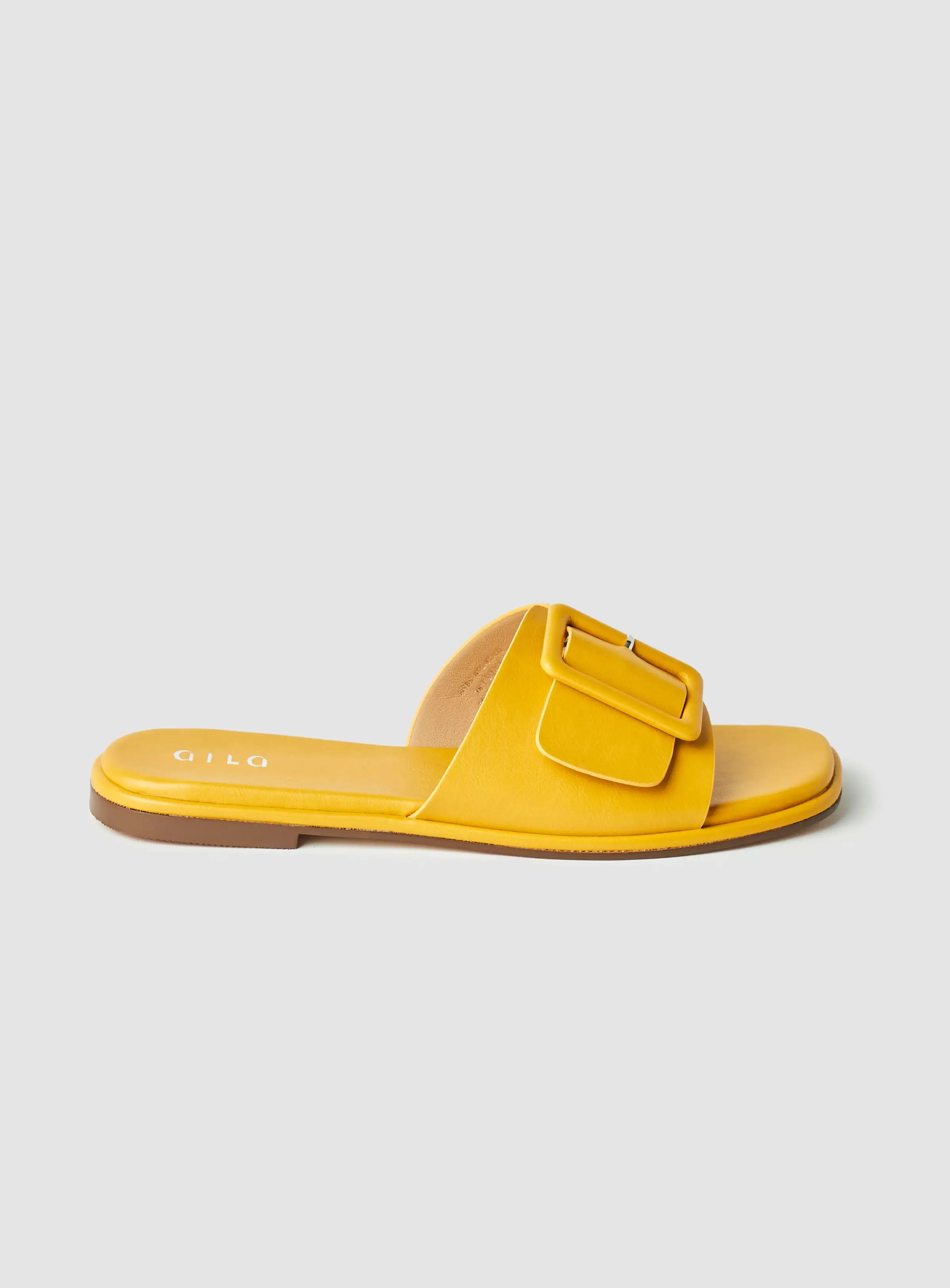 Aila Casual Flat Sandals Yellow