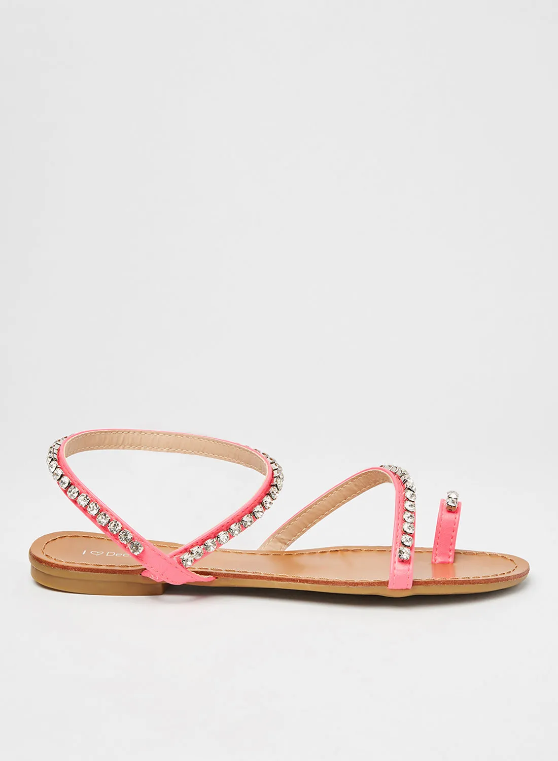Deezee Comfortable Wear Flat Sandals Pink