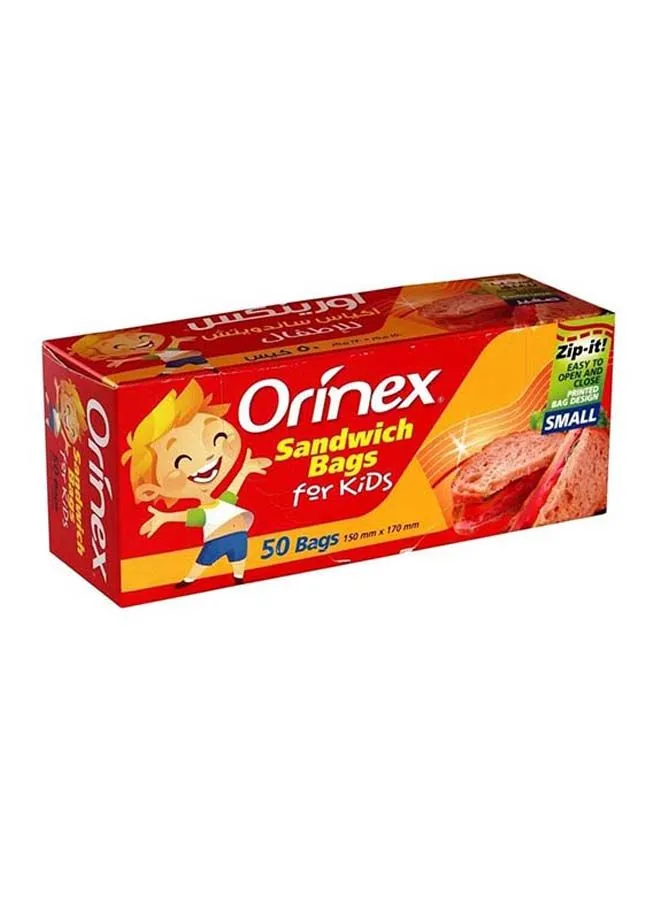 Orinex 50-Piece Sandwich Bags Set Clear 150x170mm