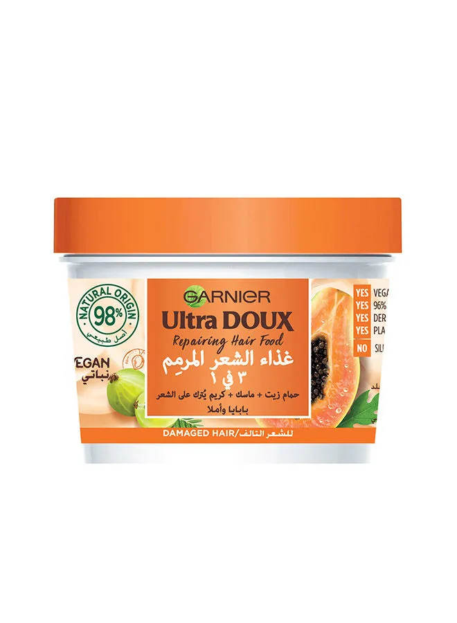 Garnier Ultra Doux Repairing Hair Food Leave in with Papaya- Amla 390ml