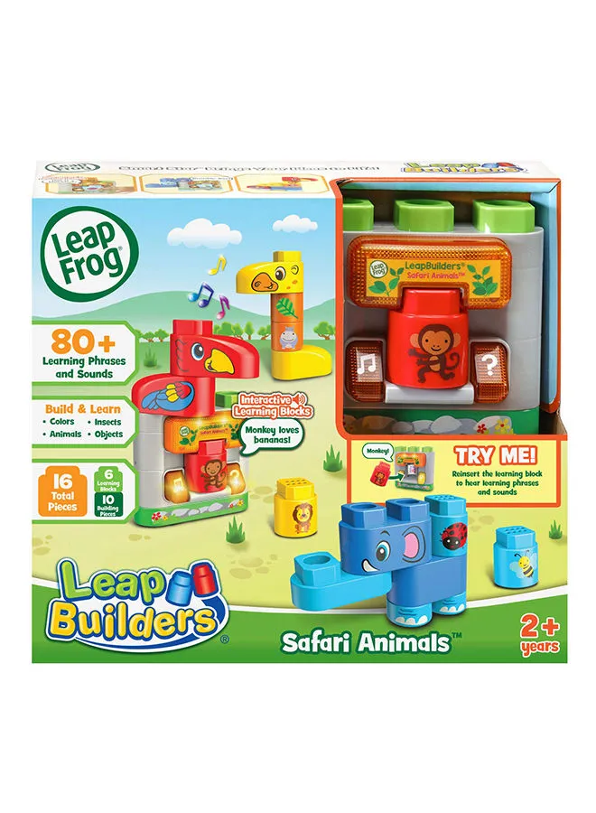 LeapFrog 6046 16 قطعة من Leap Builders Safari Animals ، 2+ سنوات
