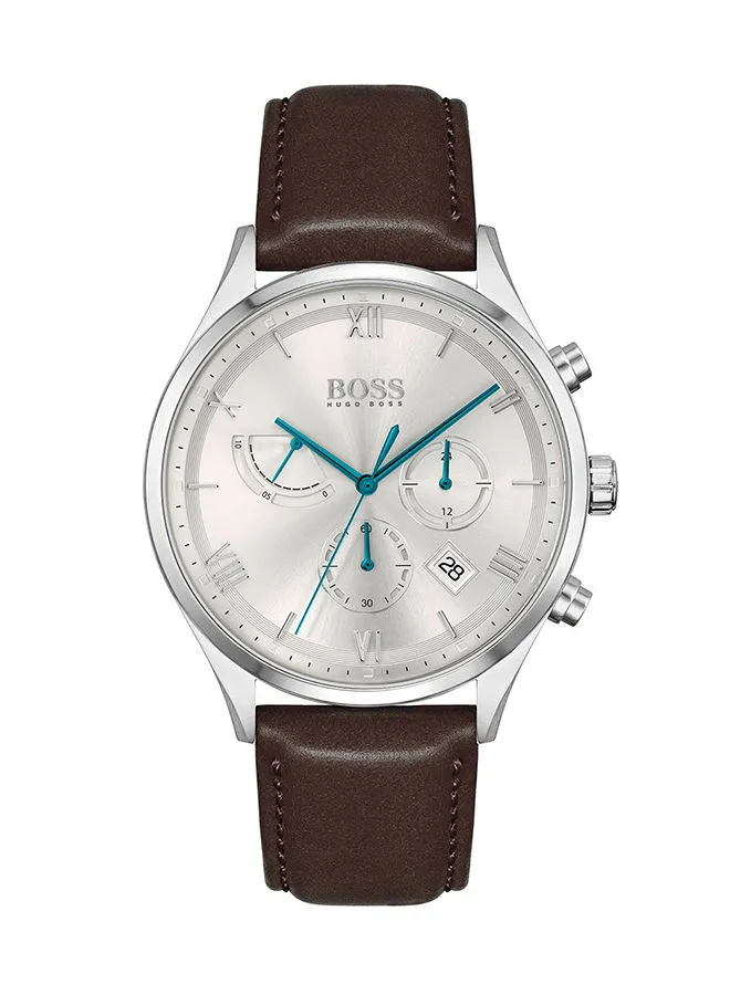 HUGO BOSS Men's Gallant  Silver White Dial Watch - 1513889