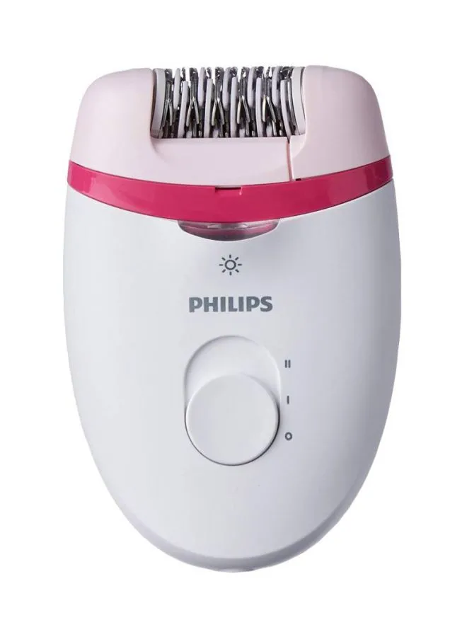 Philips Satinelle Essential Corded Compact Epilator BRE255/00, 2 Years Warranty White/Pink