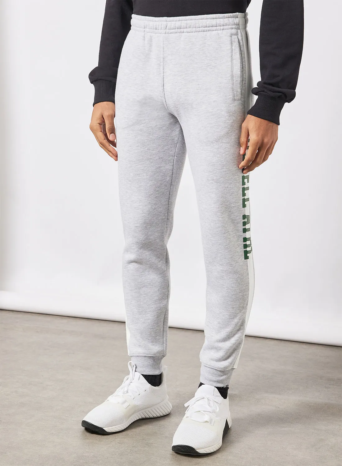 Russell Athletic Contrast Stripe Sweatpants Grey