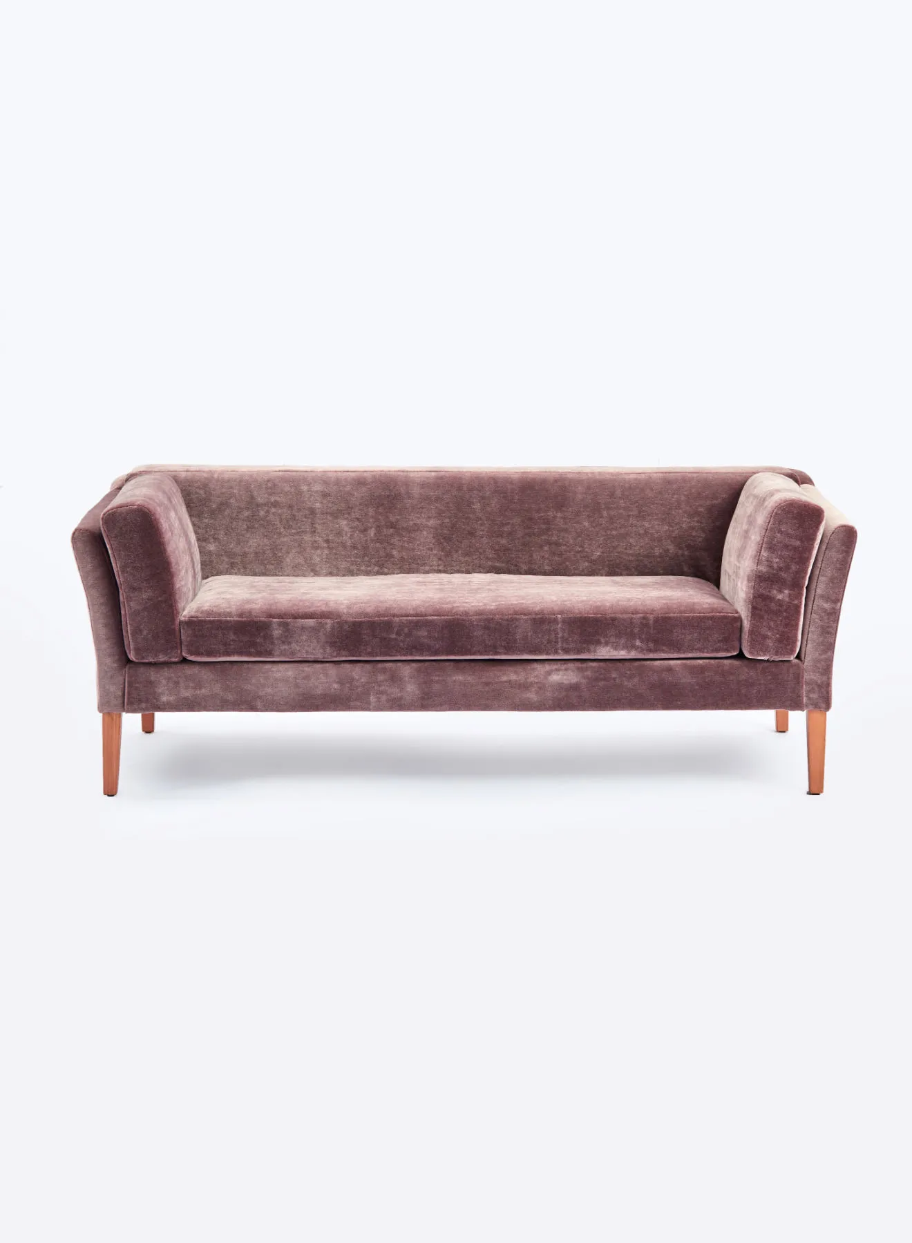 ebb & flow Sofa Luxurious - Wood Frame Upholstered Fabric Couch -  3 Seater Relaxing Sofa Brown 1830x840x690mm