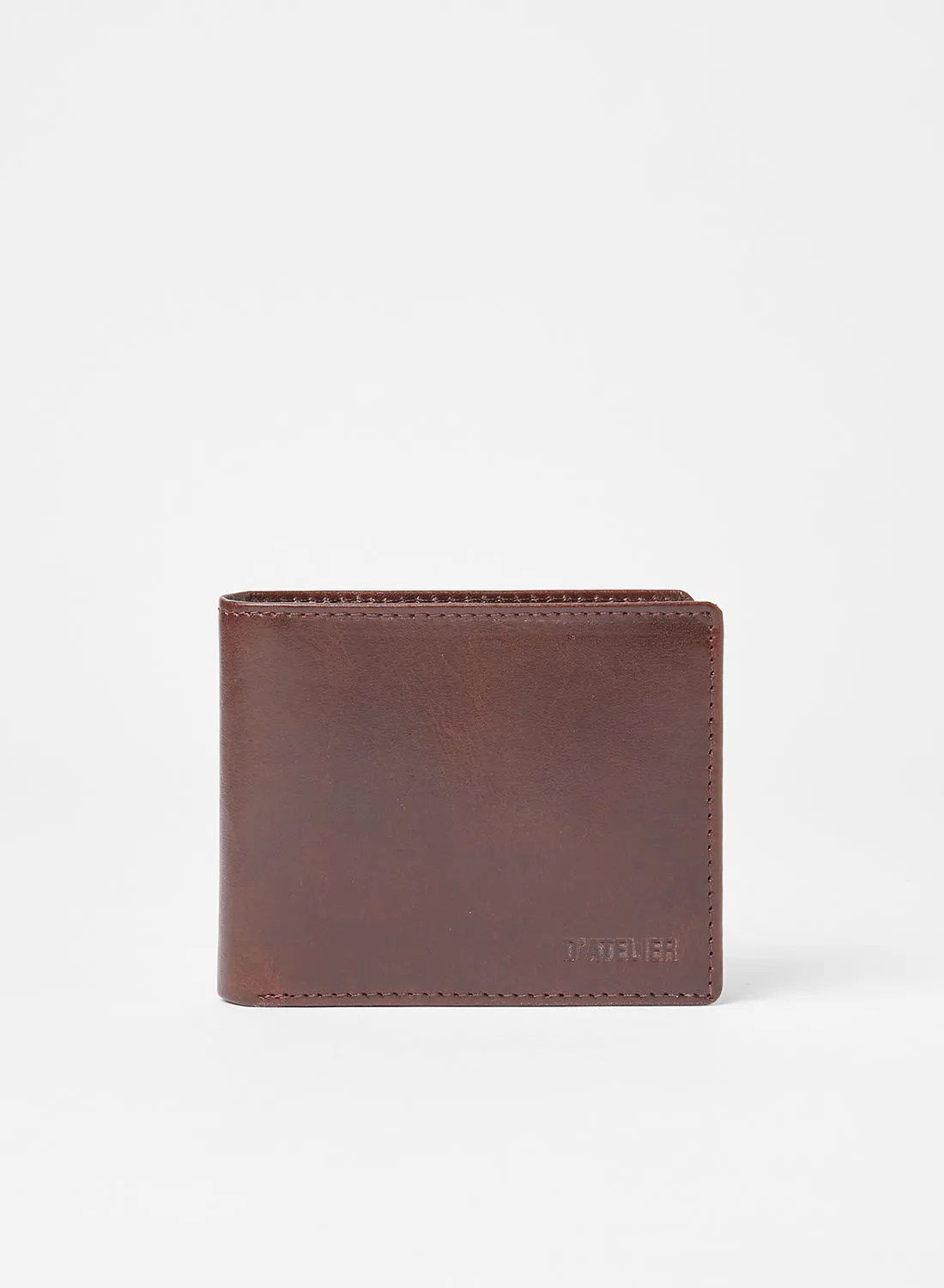 Sivvi x D'Atelier Leather Bi-Fold Wallet Brown