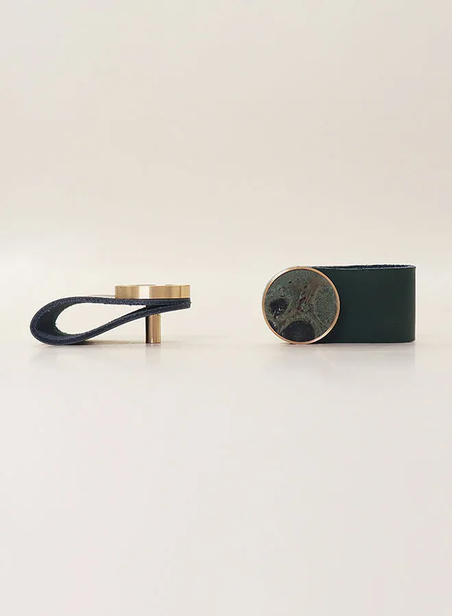 Amal Modern Style Easy Operated Door Knob Green Peafowl/Dark Green 65 x 30millimeter