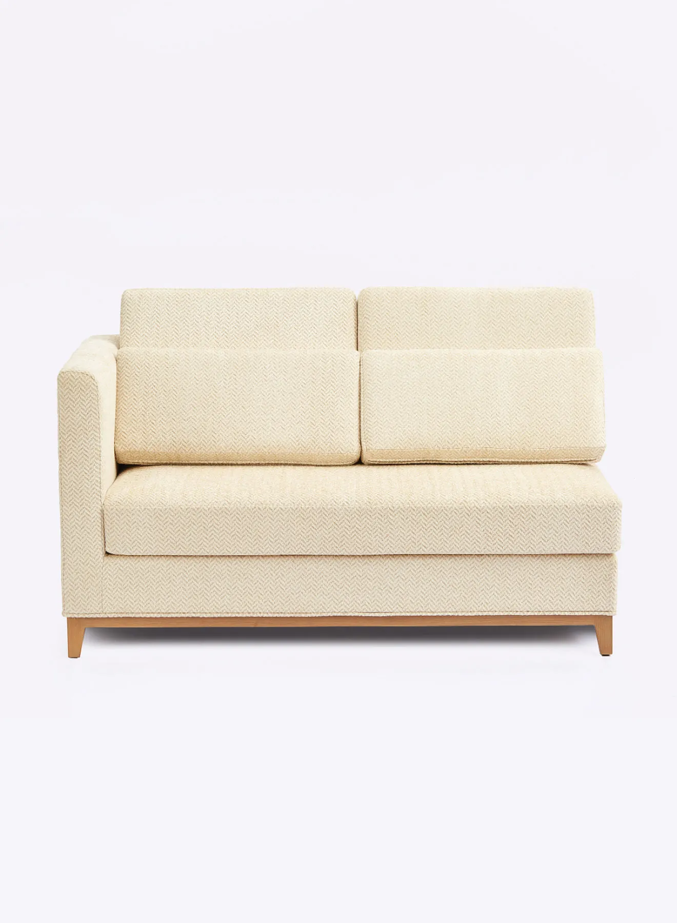 ebb & flow Sofa Luxurious - Upholstered Fabric Beige Wood Couch - 1380 X 790 X 760 - 2 Seater Sofa Relaxing Sofa