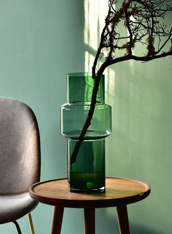 ebb & flow Handmade Glass Flower Vase Unique Luxury Quality Material For The Perfect Stylish Home BX19-4318-203 Green 43cm
