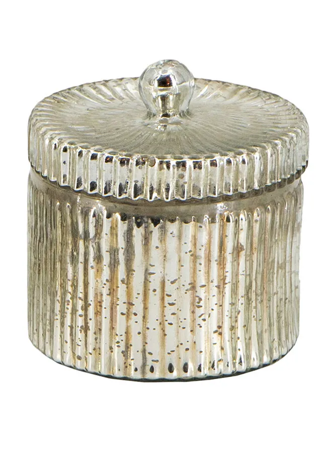 ebb & flow Lidded Scented Soy Wax Candle Unique Luxury Quality Product For The Perfect Stylish Home Desktop Silver 12.07 X 12.07 X 12.7cm