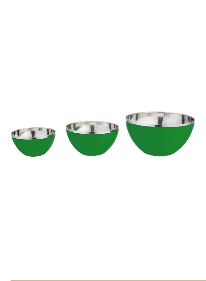 Ravenn 3-Piece Plastic Bowl Set Green
