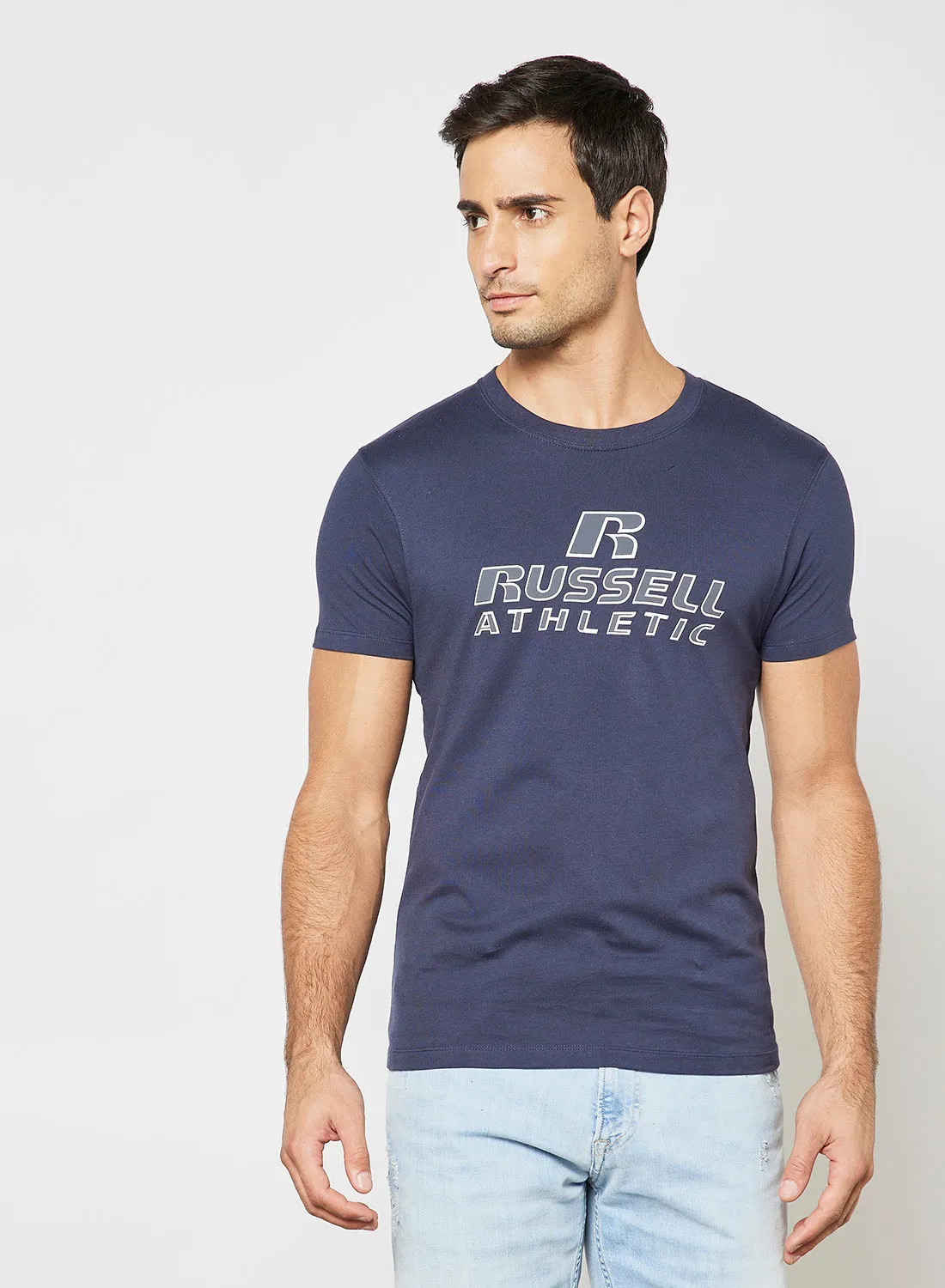 Russell Athletic Logo Crew Neck T-Shirt Blue
