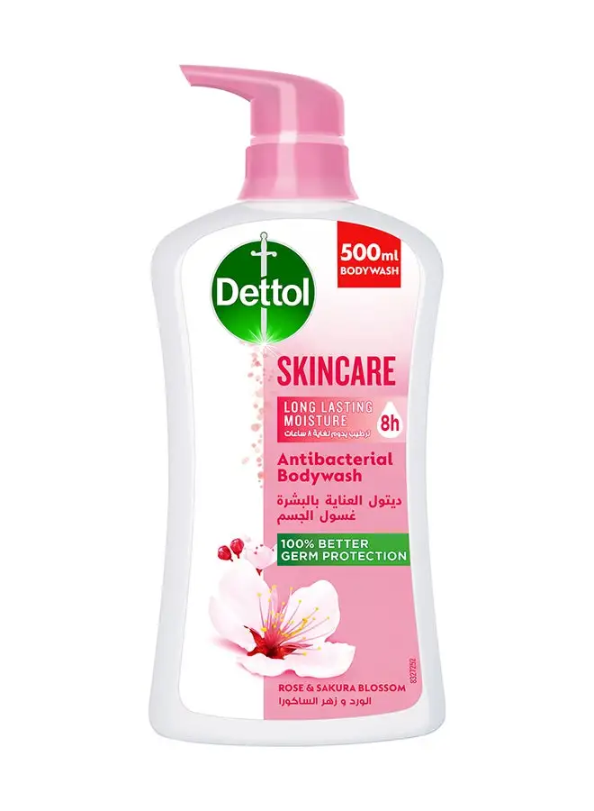 Dettol Skincare Showergel And Bodywash Rose And Sakura Blossom Fragrance 500ml