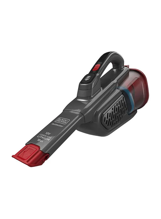 BLACK+DECKER Cordless Dustbuster Hand Vacuum With Jack Plug Charger, 12V – 700 ml BHHV315J-GB Grey/Red