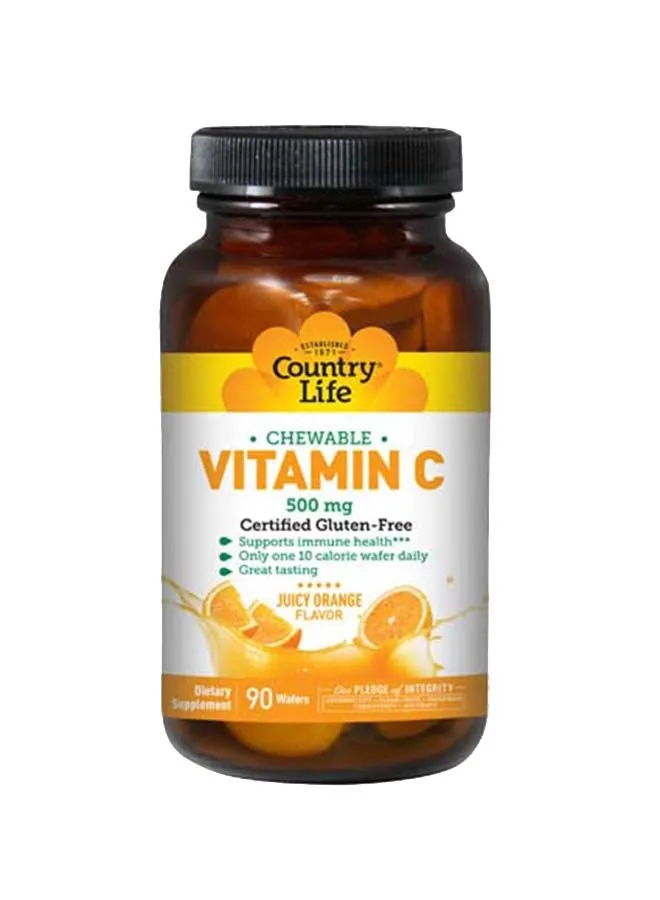 Country Life Vitamin C 500 mg Wafers 90's