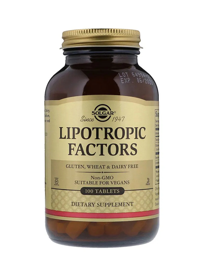 Solgar Lipotropic Factors Dietary Supplement - 100 Tablets