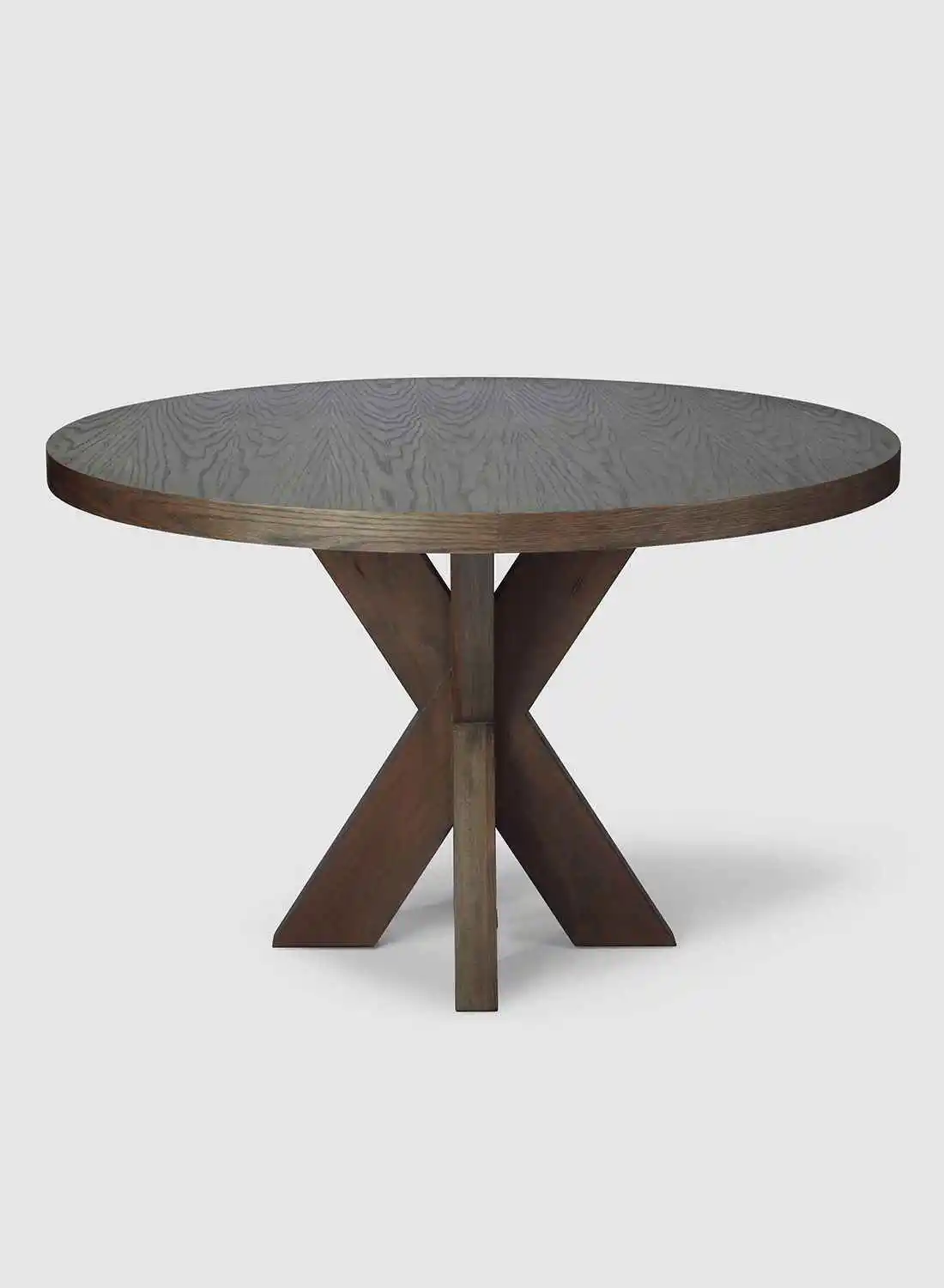 ebb & flow Dining Table Luxurious - 6 Seater - Brown Wood Dia 1200X760 Round