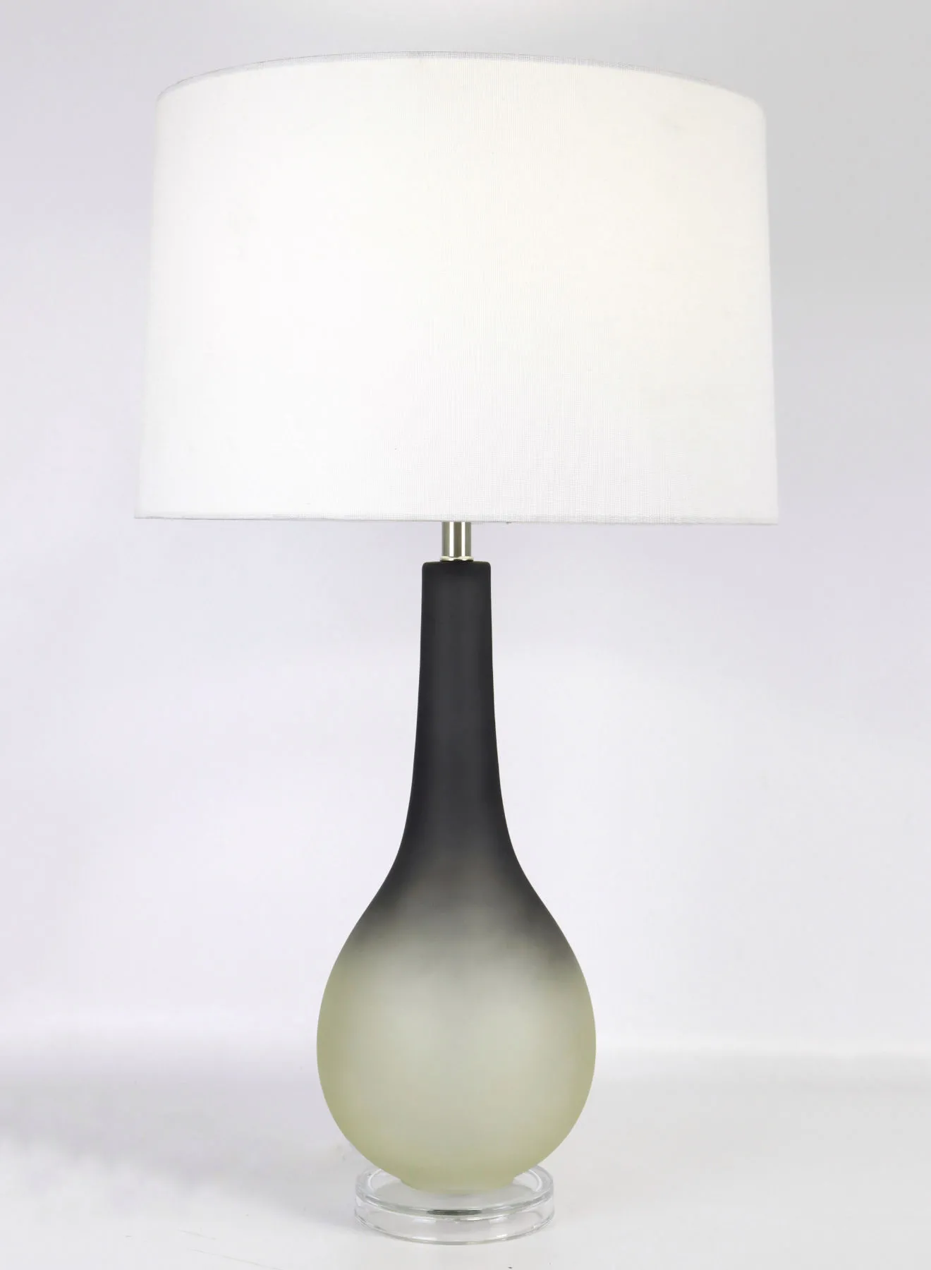 ebb & flow Modern Design Glass Table Lamp Unique Luxury Quality Material for the Perfect Stylish Home RSN71032 Smoke 16 x 27.5