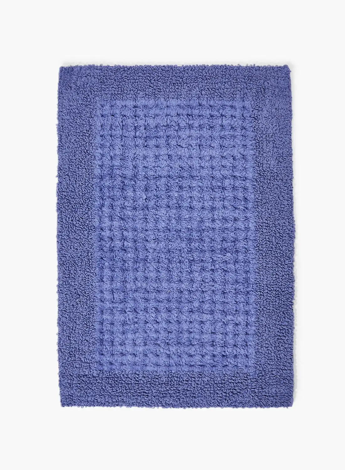 Amal Bath Mat - 100% Cotton 1720 GSM - Home Essential Bathroom Mat Reversible Periwinkle 40 x 60cm