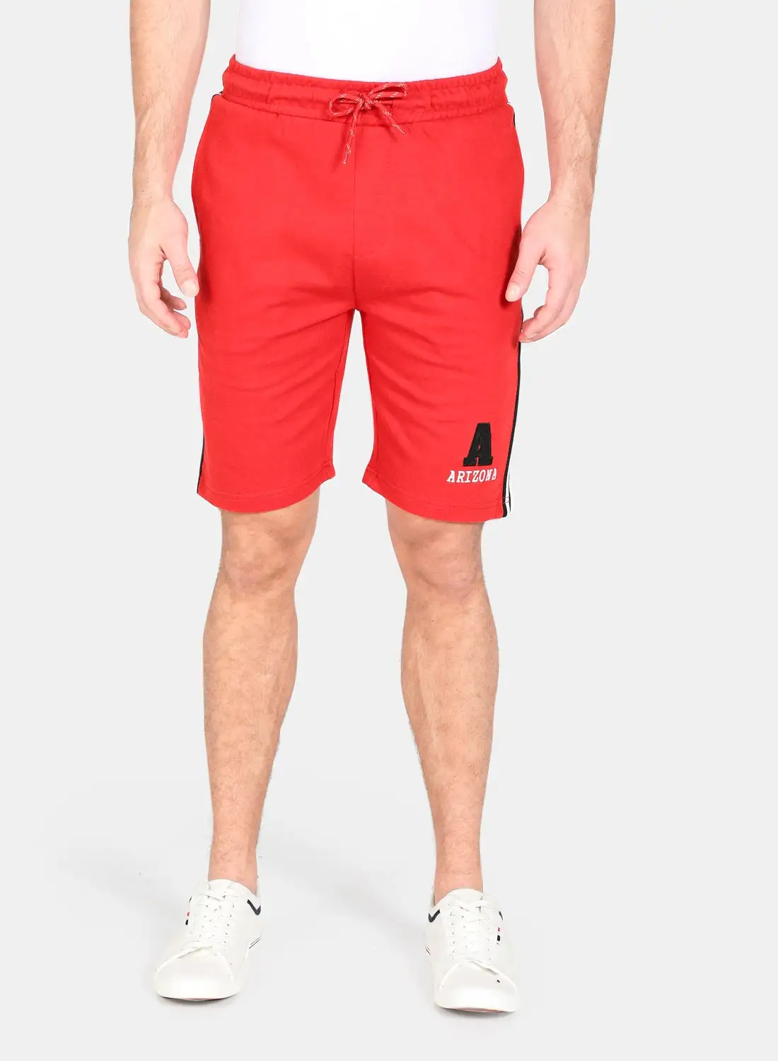 Athletiq Logo Sports Drawstring Shorts True Red