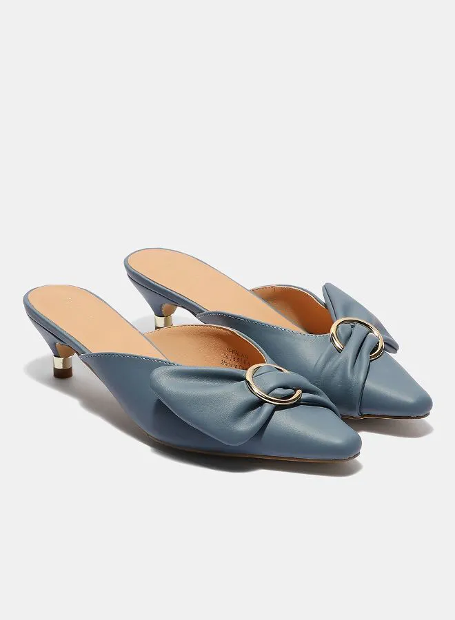 Aila Slip-On Mule Sandals Blue