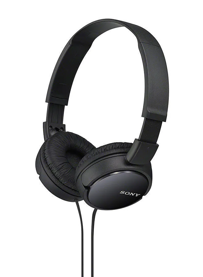 سماعات رأس ديناميكية قابلة للطي من سوني MDR-ZX110 ، أسود