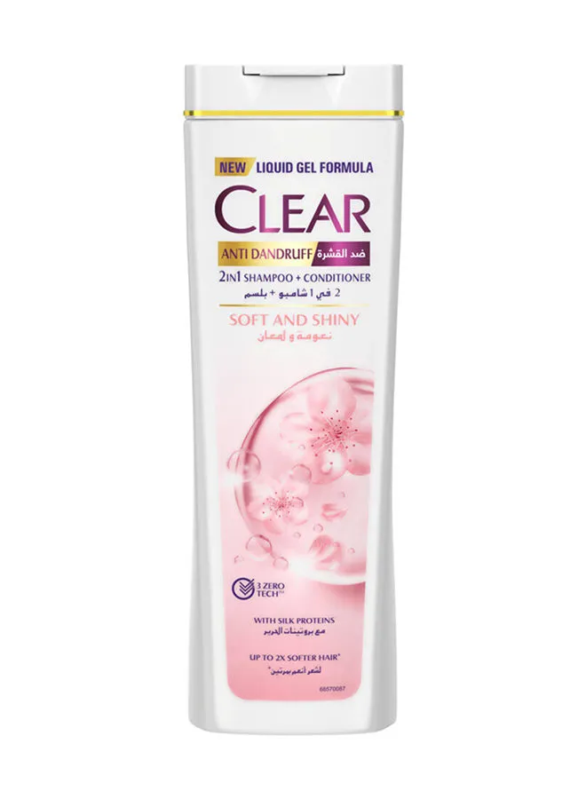 CLEAR Women 2 In 1 Anti-Dandruff Shampoo And Conditioner For Dandruff Prone Scalp 200ml