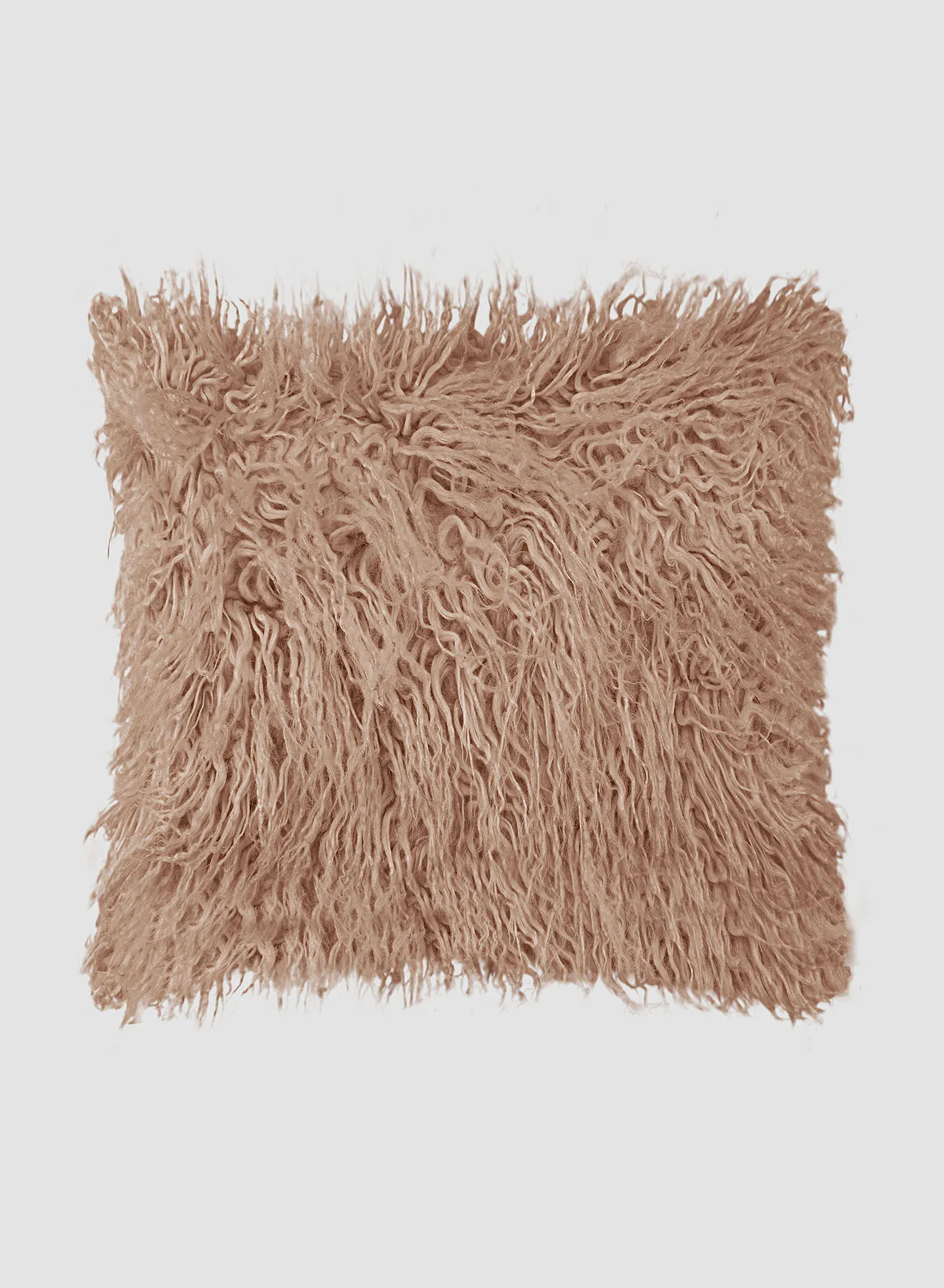 ebb & flow Faux Fur Cushion, Unique Luxury Quality Decor Items for the Perfect Stylish Home Brown 50 x 50cm