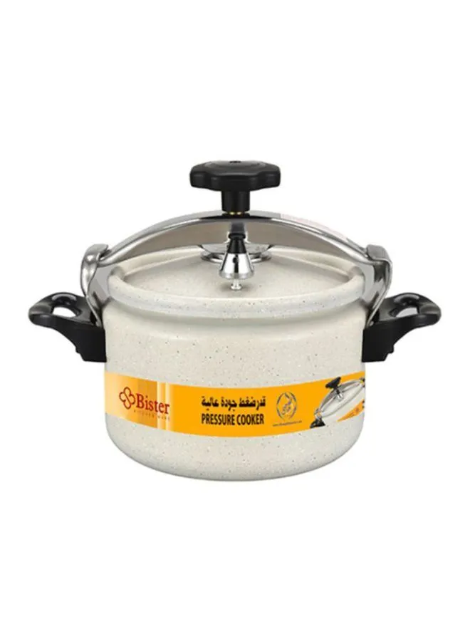 Bister Bister Granite Aluminium Pressure Cooker for Fast Cooker | Pressure Pot | Arabic Cooker | White/Silver/Black 5.0Liters